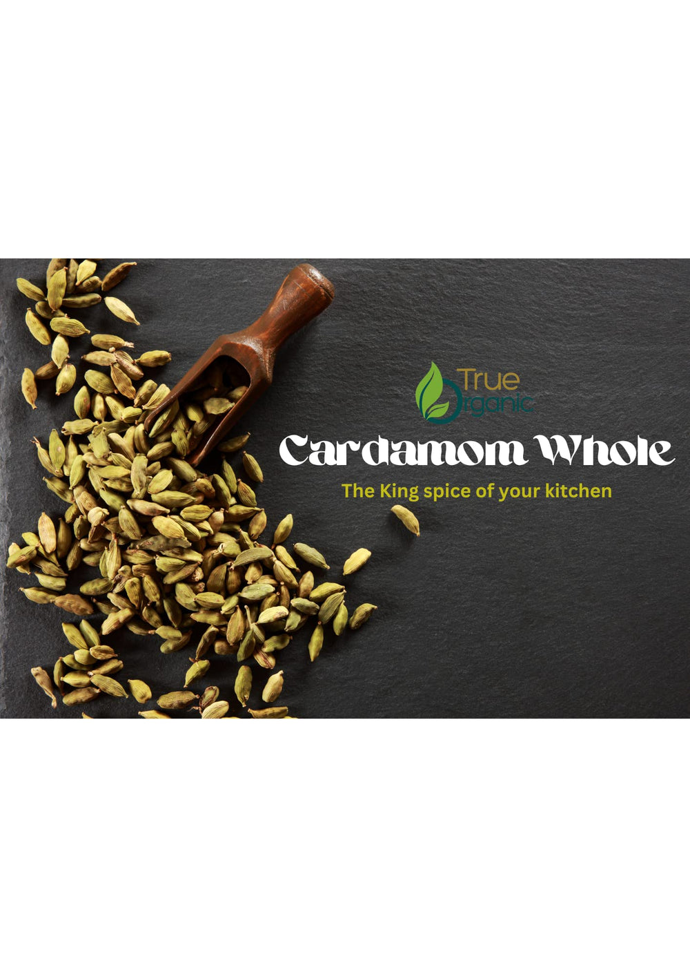 True Organic Cardamom Whole origin Sri Lanka signals premium quality.