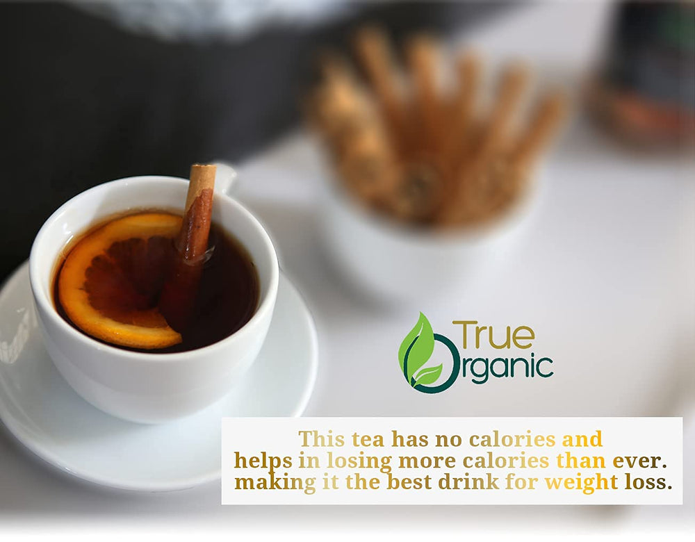 True Organic Ceylon Cinnamon Powder dusted on a dish adds warmth.