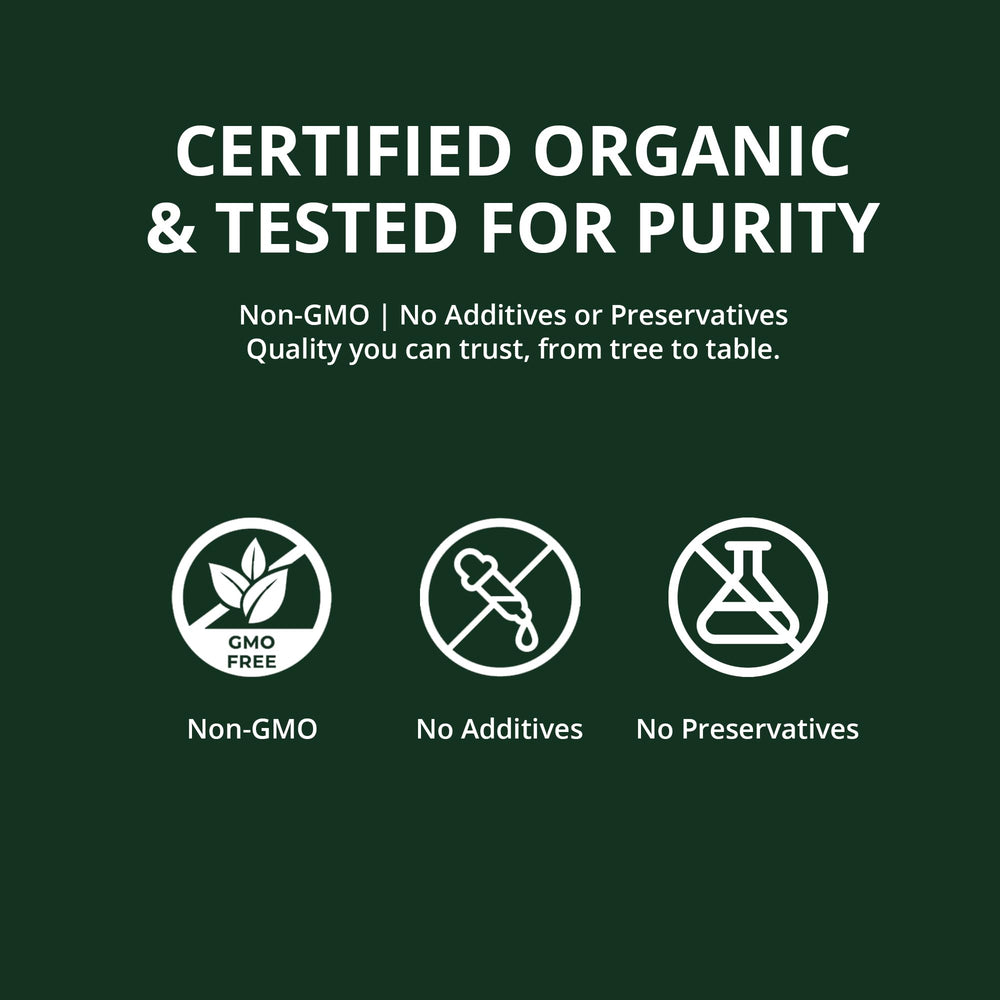 True Organic Ceylon cinnamon powder label close-up, emphasizing organic, kosher, and PGI credentials.