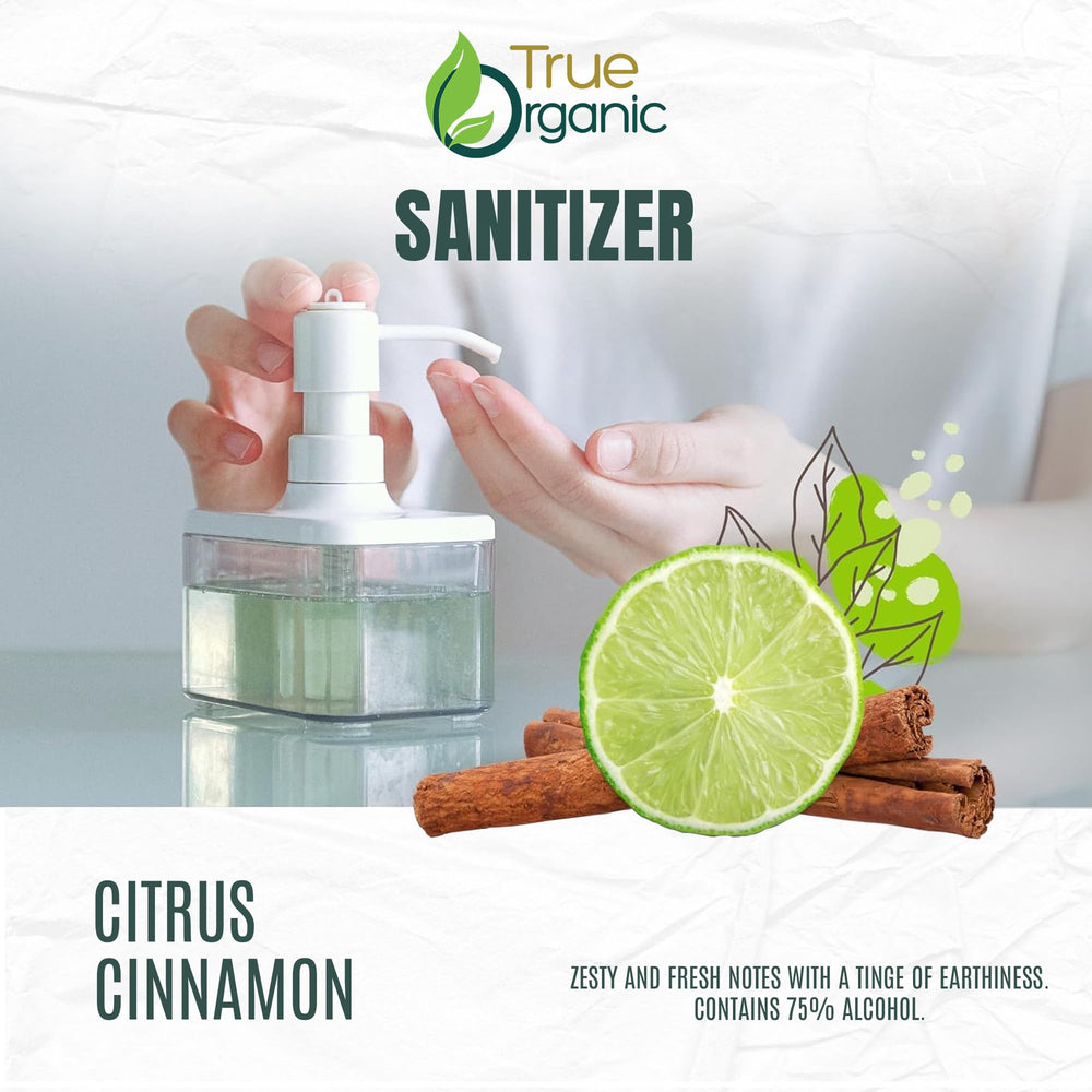 A warm cup with True Organic Ceylon cinnamon sticks nearby.