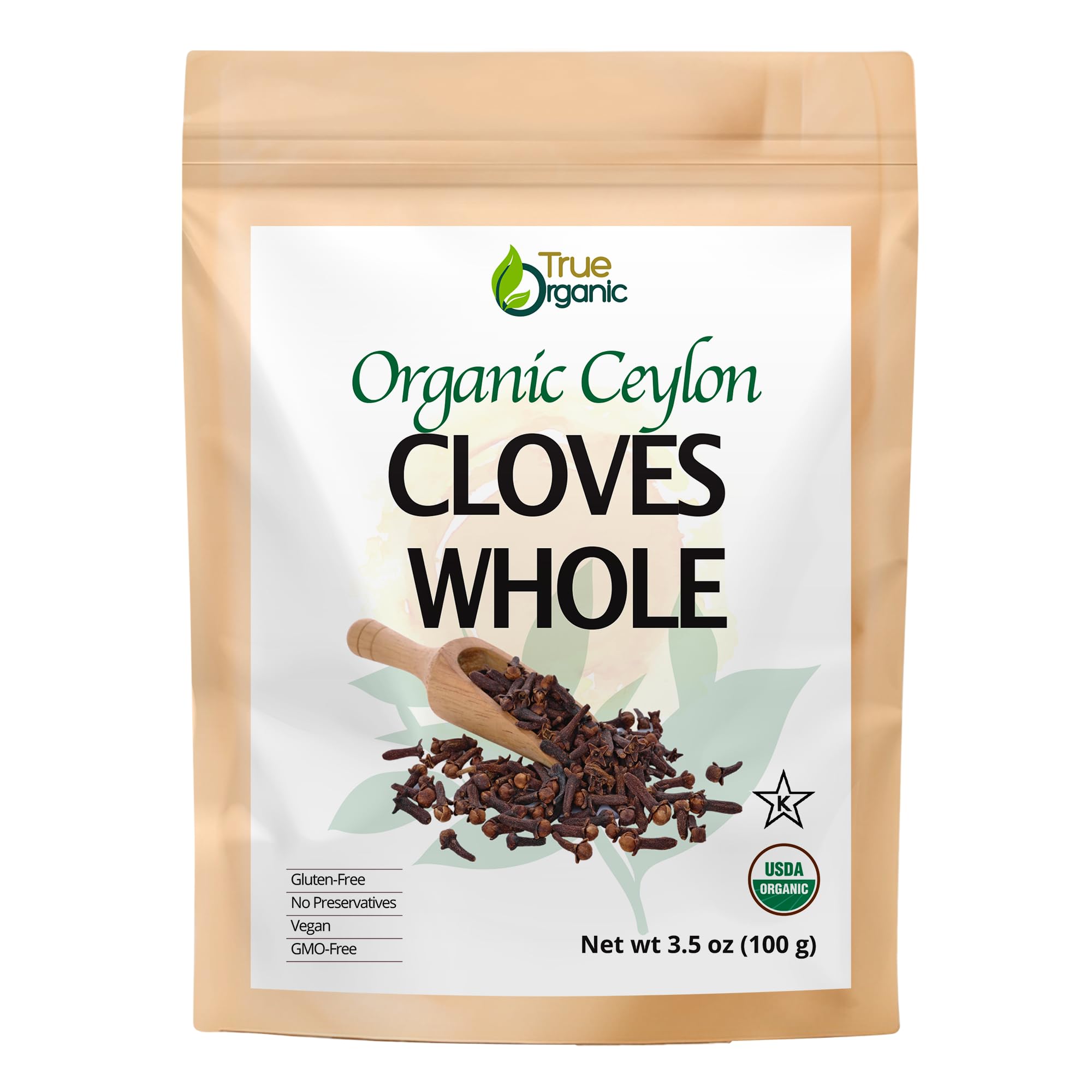 True Organic Ceylon Cloves Whole in a paper bag with rich aroma for baking