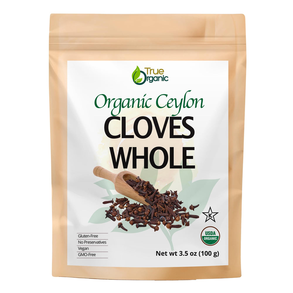True Organic Ceylon Cloves Whole in a paper bag with rich aroma for baking