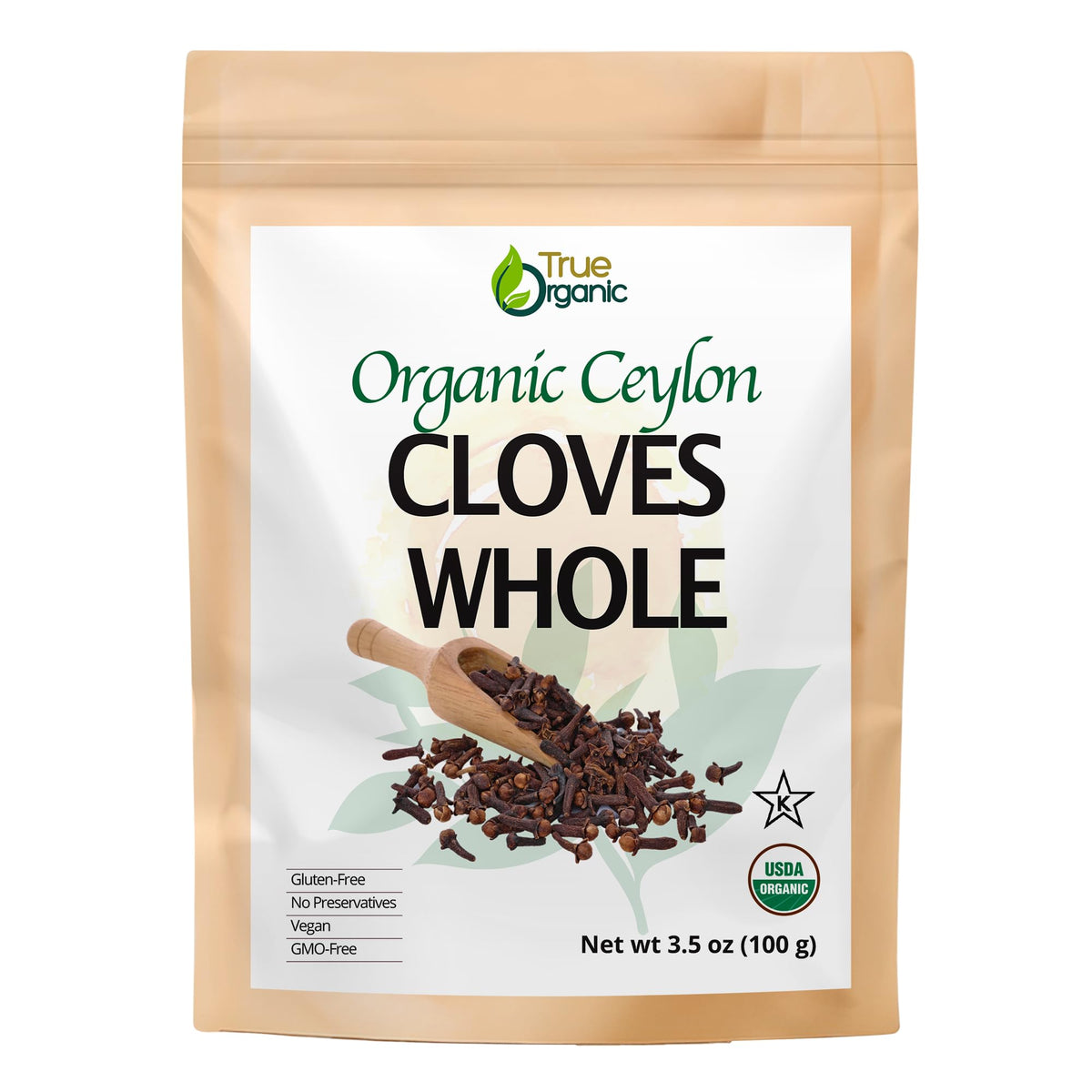True Organic Ceylon Cloves Whole in a paper bag with rich aroma for baking