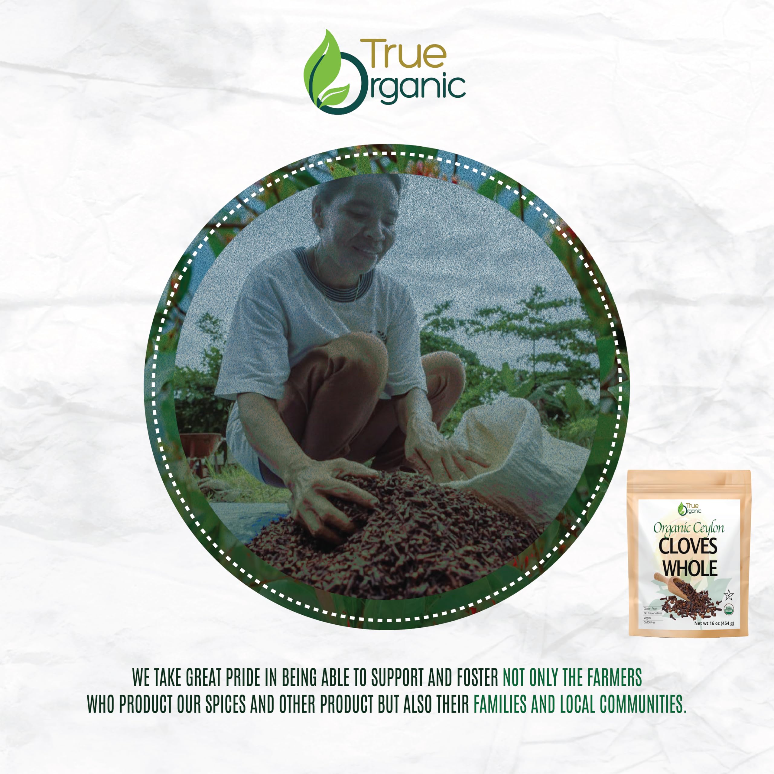 True Organic Ceylon Cloves Whole stored on a shelf to maintain shelf life