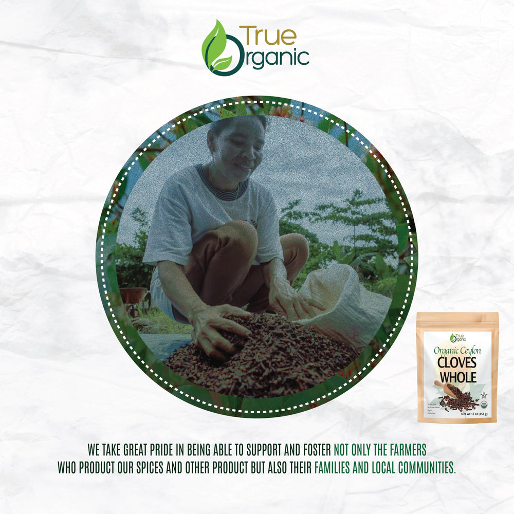 True Organic Ceylon Cloves Whole stored on a shelf to maintain shelf life