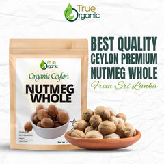 Aromas of True Organic Ceylon Nutmeg Whole enhance cooking and baking.