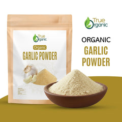 True Organic Garlic Powder close-up shows fine texture for even flavor