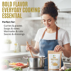 True Organic Garlic Powder ground texture ready to season dishes