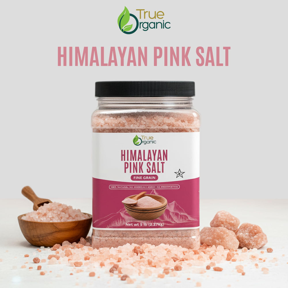 True Organic Himalayan Pink Salt fine grain dissolves quickly in recipes.