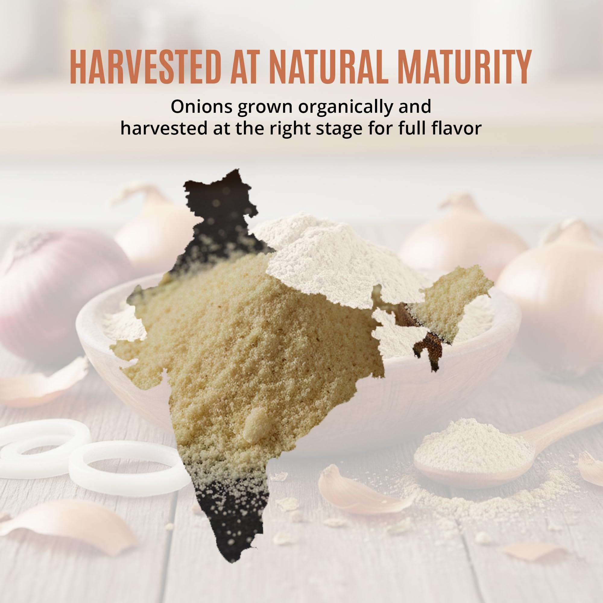 True Organic Onion Powder seasons meats and vegetables with balanced onion notes.
