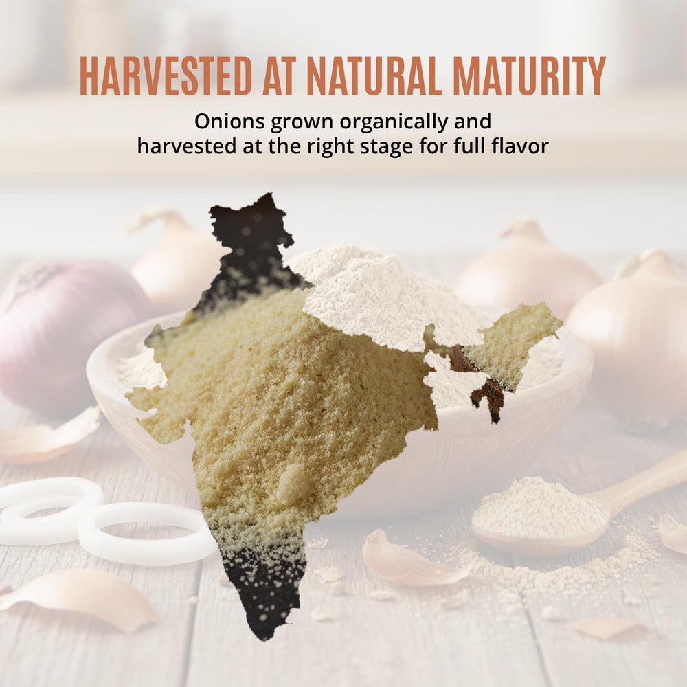 True Organic Onion Powder seasons meats and vegetables with balanced onion notes.