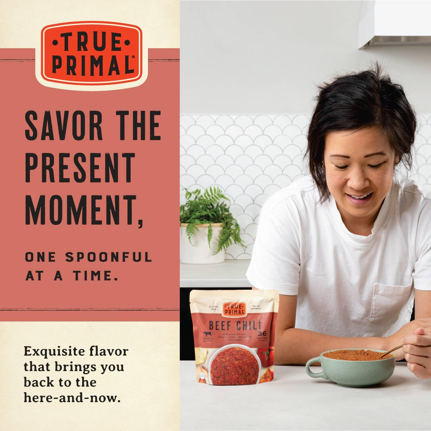 True Primal gluten-free chili with clean ingredients for gluten-free meals.