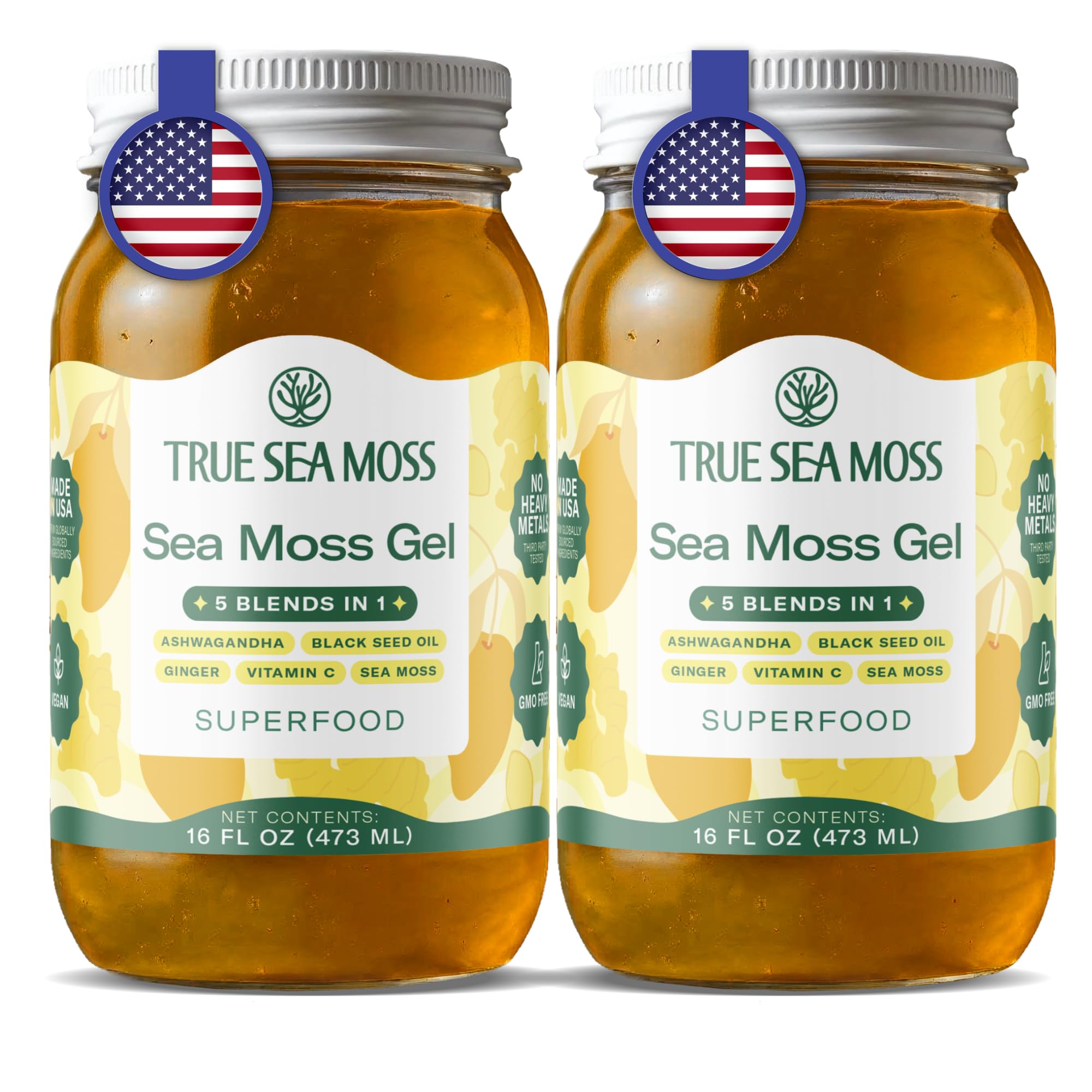 True Sea Moss gel jar with smooth texture for daily use.