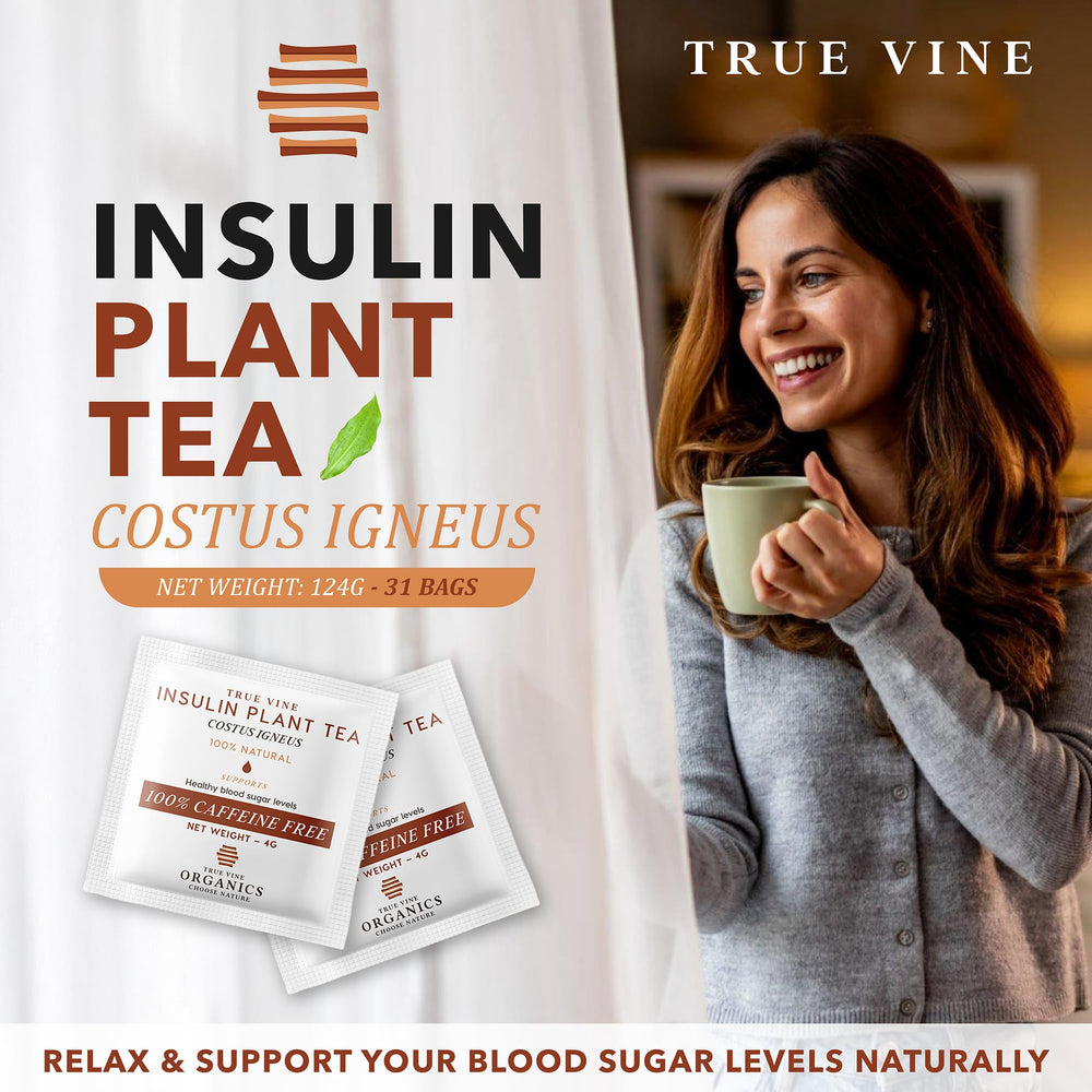 True Vine Insulin Plant Tea USDA Organic label indicating quality and purity
