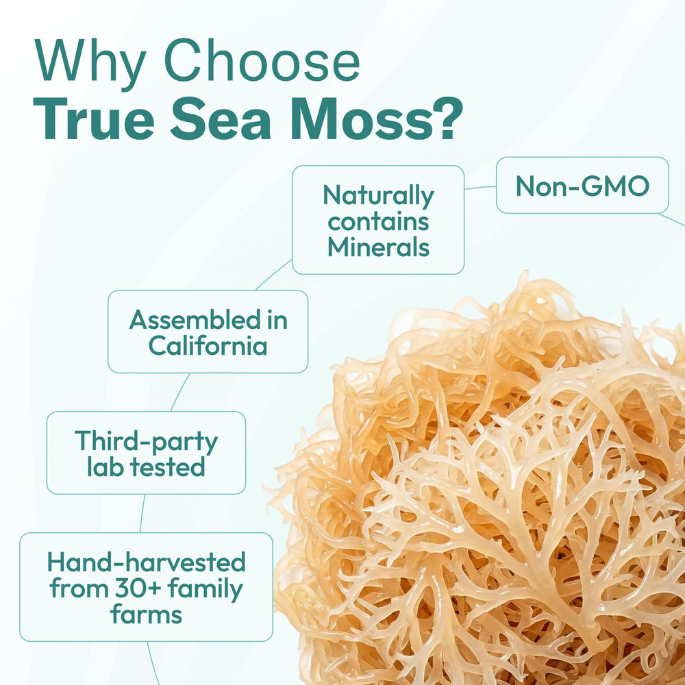 Image illustrating daily-use guidance for TrueSeaMoss gel dosing.