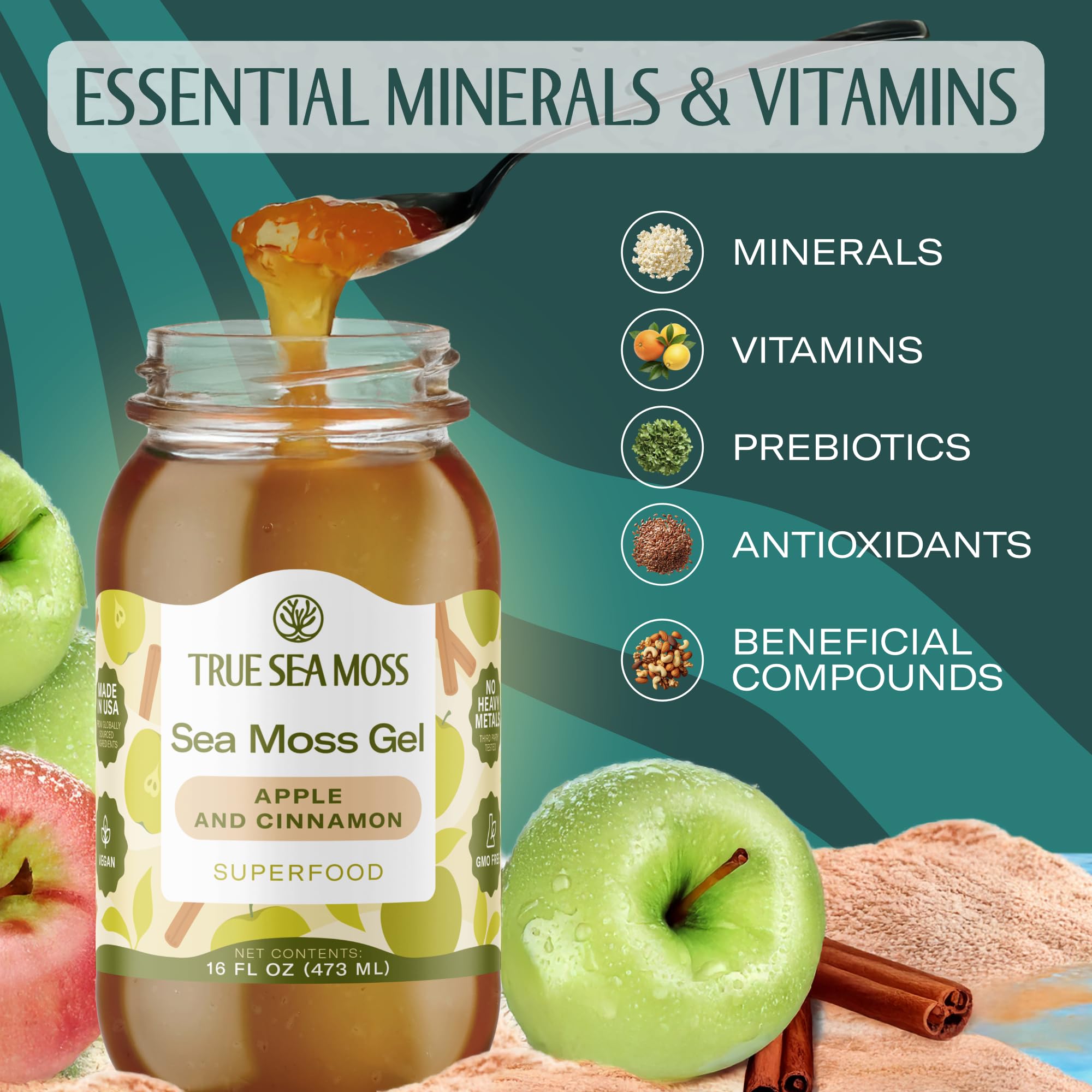 TrueSeaMoss gel in a glass demonstrates easy addition to beverages