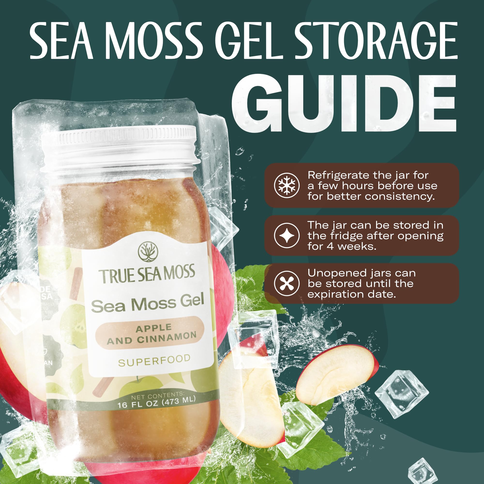 TrueSeaMoss USA-made with wildcrafted sea moss shown on label