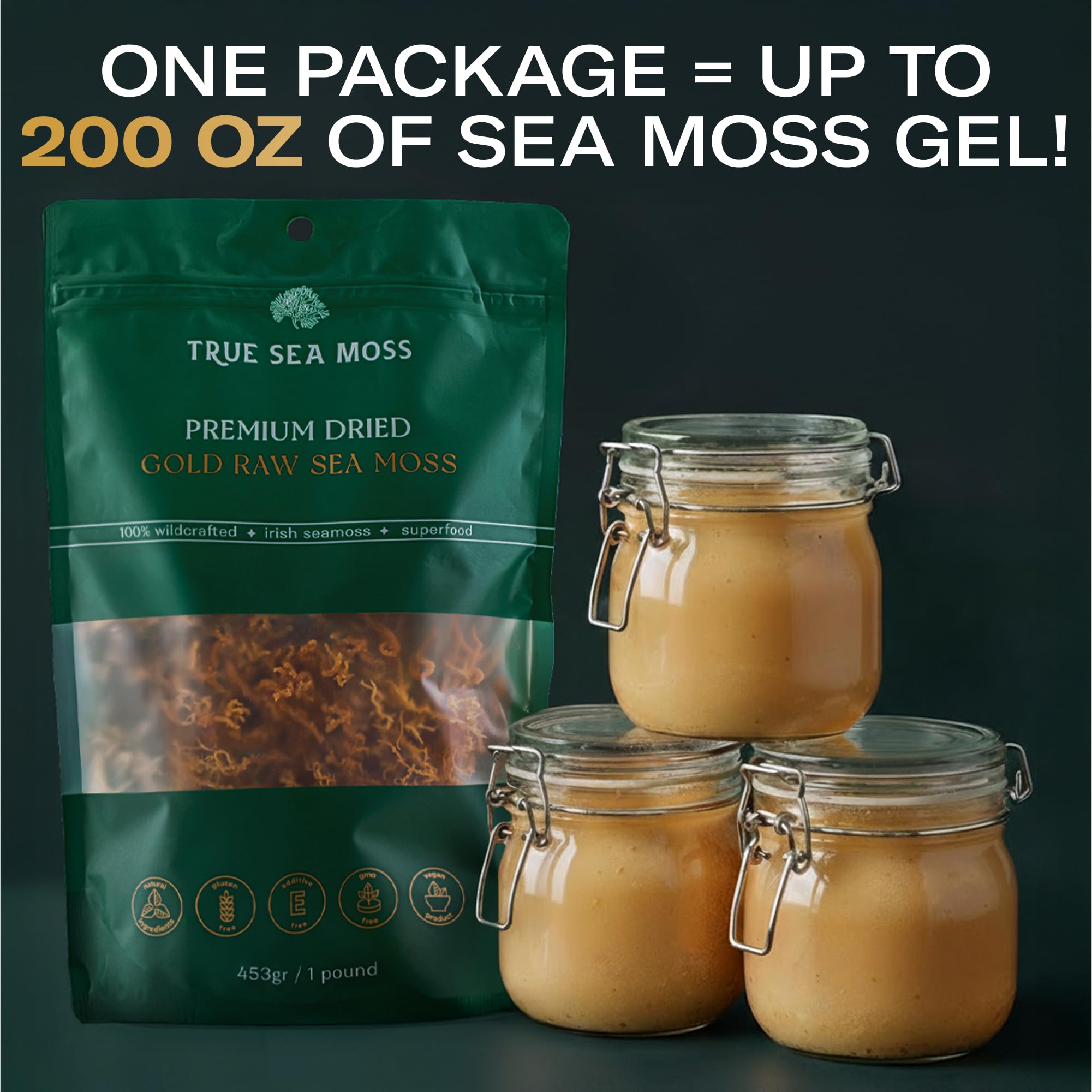 TrueSeaMoss smoothie with sea moss highlights nutrition and flavor