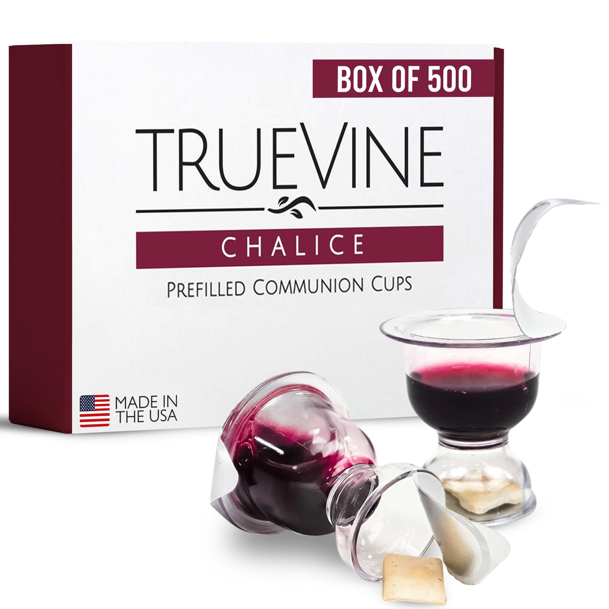 TrueVine chalice cups with quiet distribution for church services