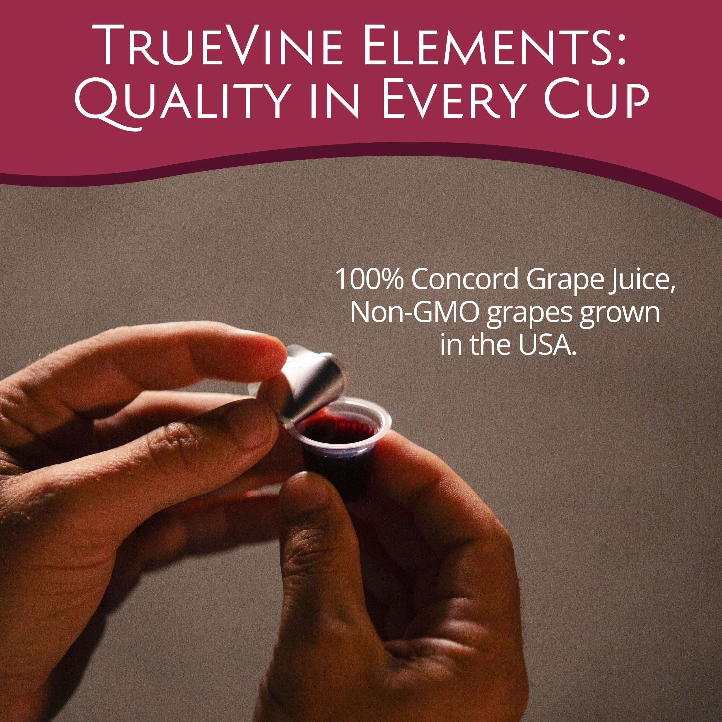 TrueVine prefilled cups with resealable top offer reliable, mess-free service.