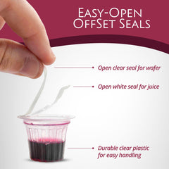 TrueVine Elements Cup Concord grape juice, convenient and fresh-sealed for worship.