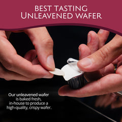TrueVine unleavened wafers, individually sealed for freshness until sharing.
