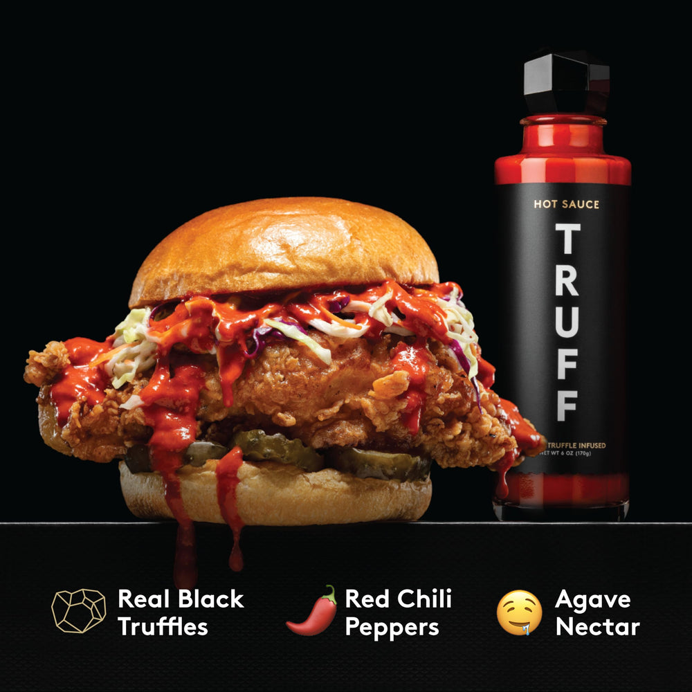 TRUFF hot sauce serving idea on nachos demonstrates bold flavor enhancement.