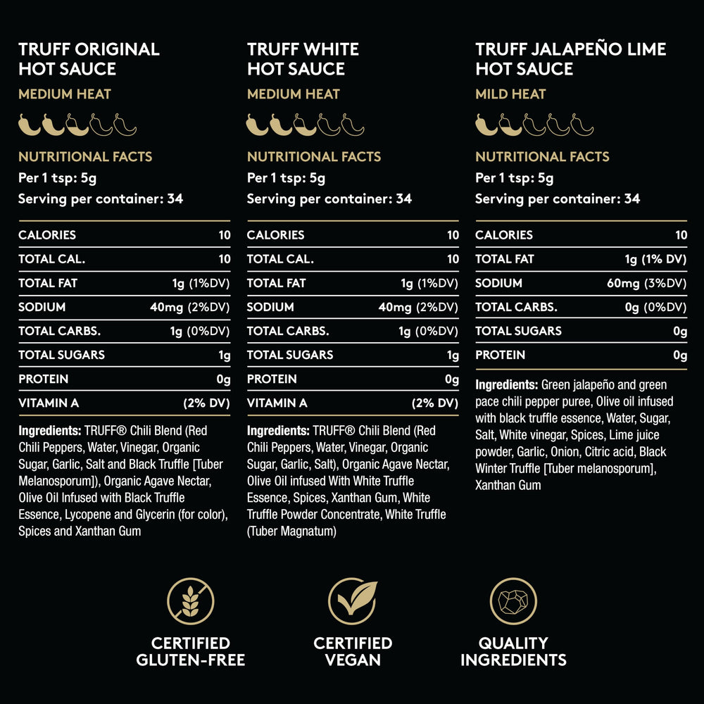 TRUFF Jalapeño Lime bottle on vibrant label for tacos and seafood