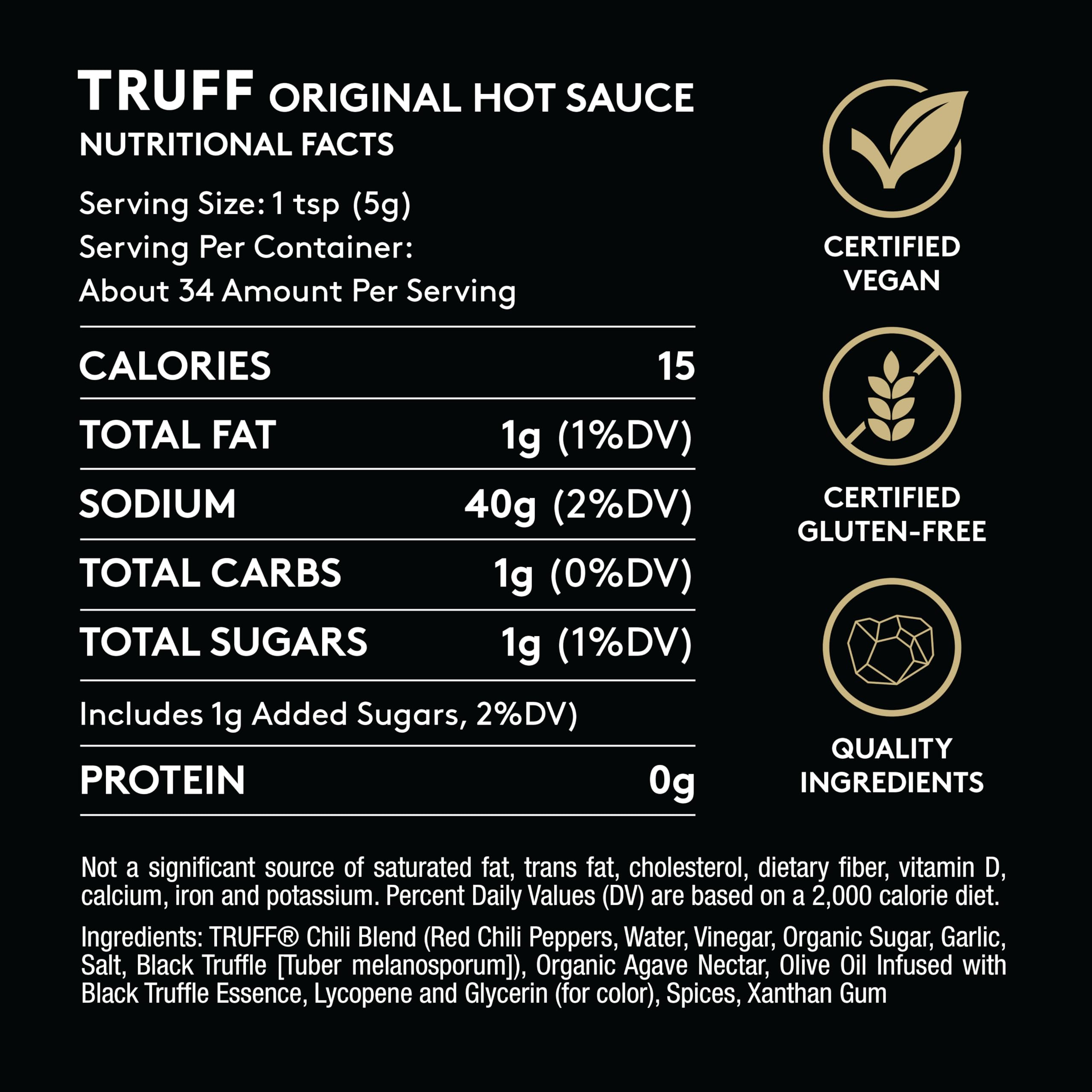TRUFF bottle cap closeup highlights premium design and refined flavor hints