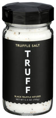 TRUFF Salt Truffle bottle on a kitchen counter highlights premium ingredients for gourmet meals