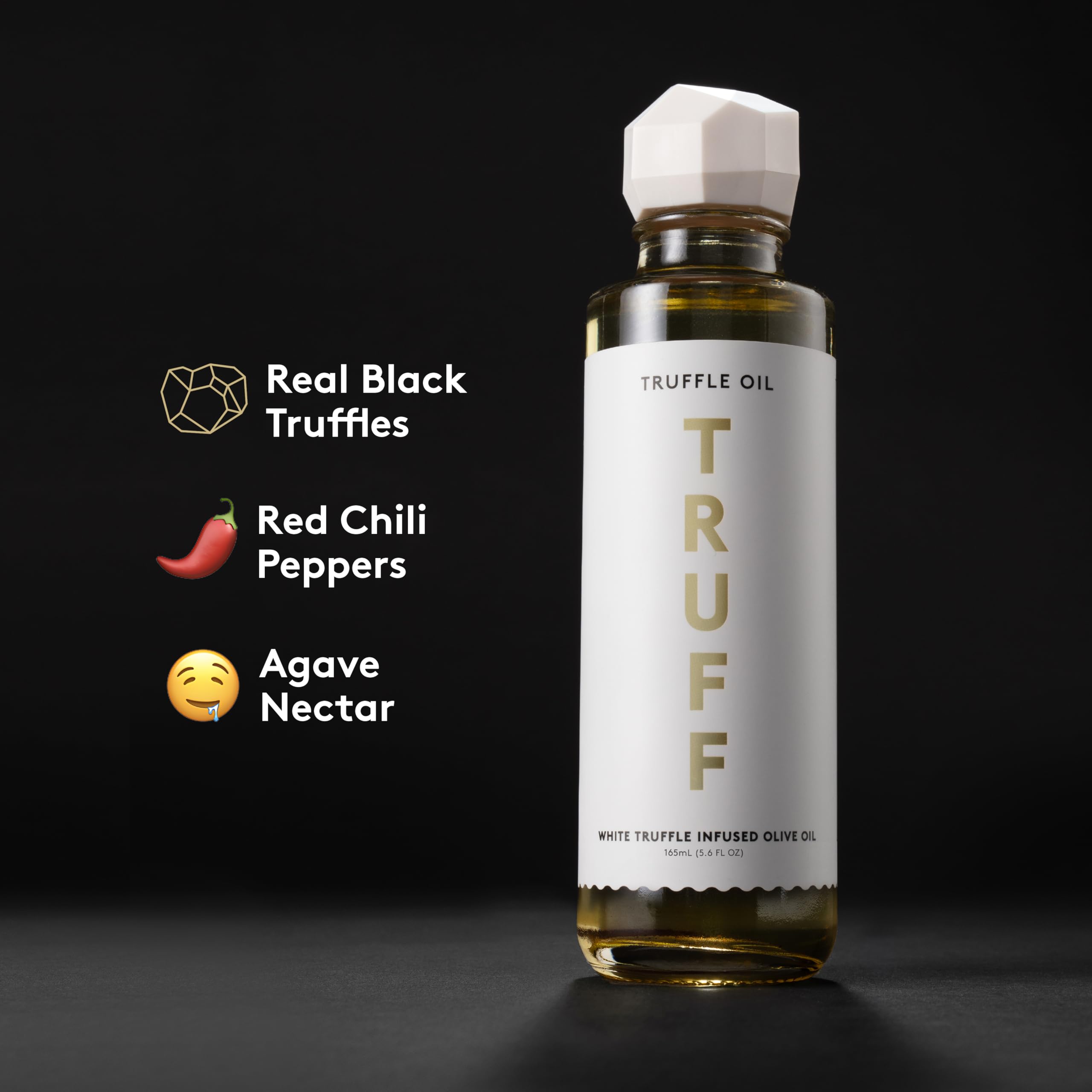 TRUFF White Truffle Oil drizzled on salad for bright flavor.