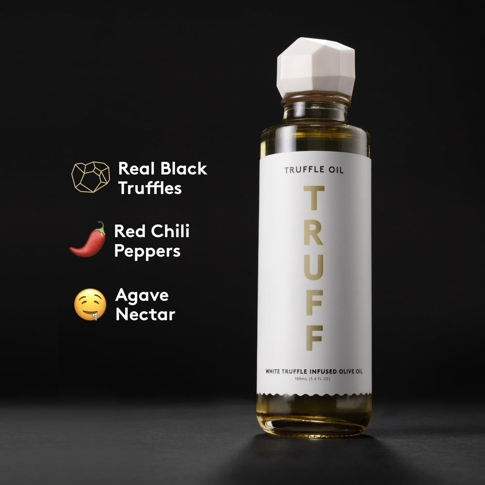 TRUFF White Truffle Oil drizzled on salad for bright flavor.