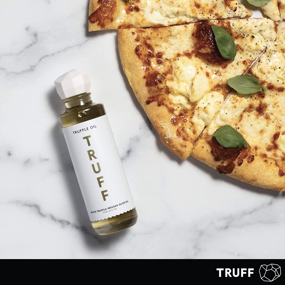 TRUFF White Truffle Oil finished on a dish for restaurant-like shine