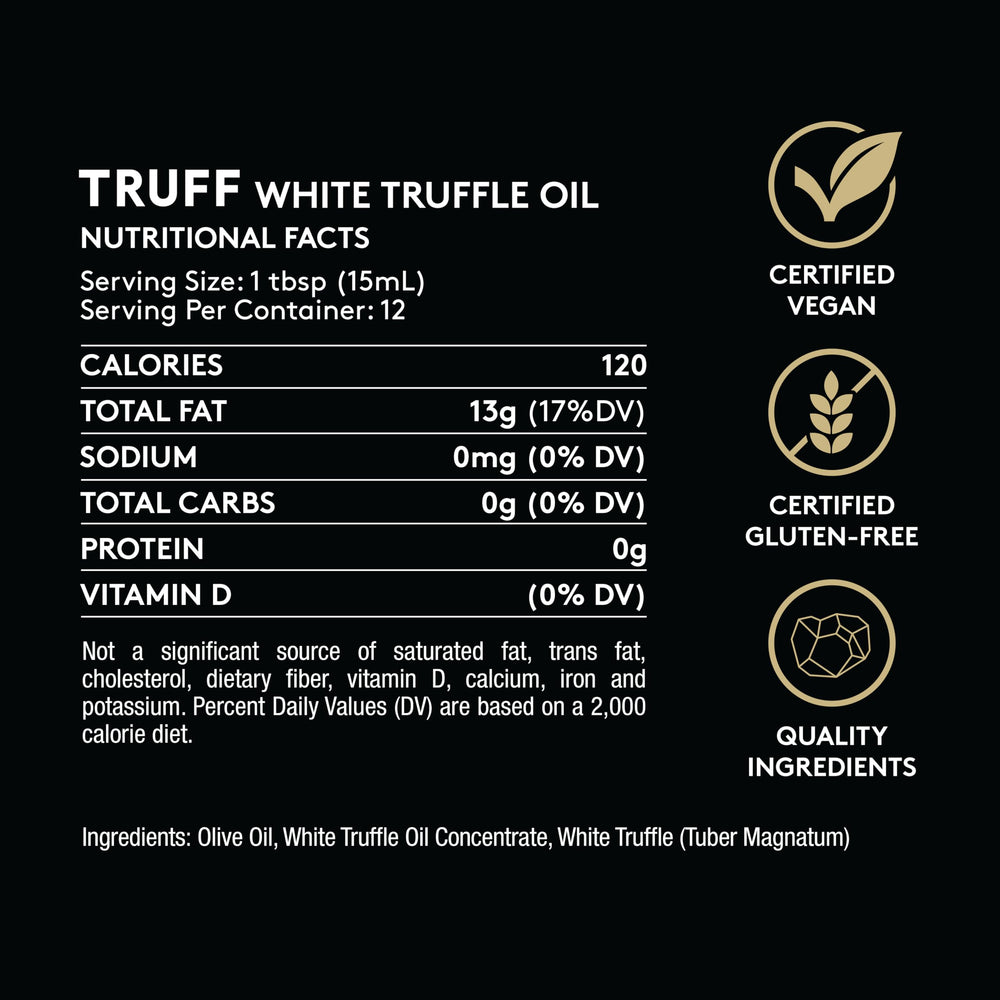 TRUFF White Truffle Oil is poured to add delicate aroma to dishes.