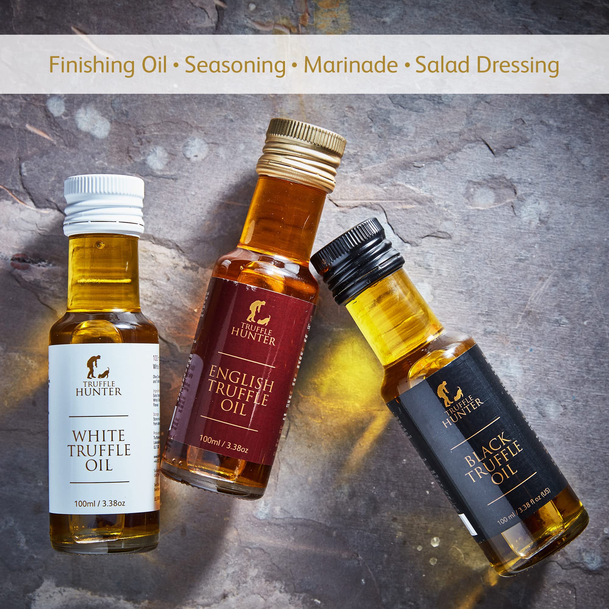 TruffleHunter pouring truffle oil adds quick flavor boost to meals