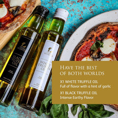 TruffleHunter white truffle oil bottle pour for delicate flavors