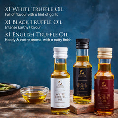 TruffleHunter white truffle oil bottle adds garlicky aroma to pasta