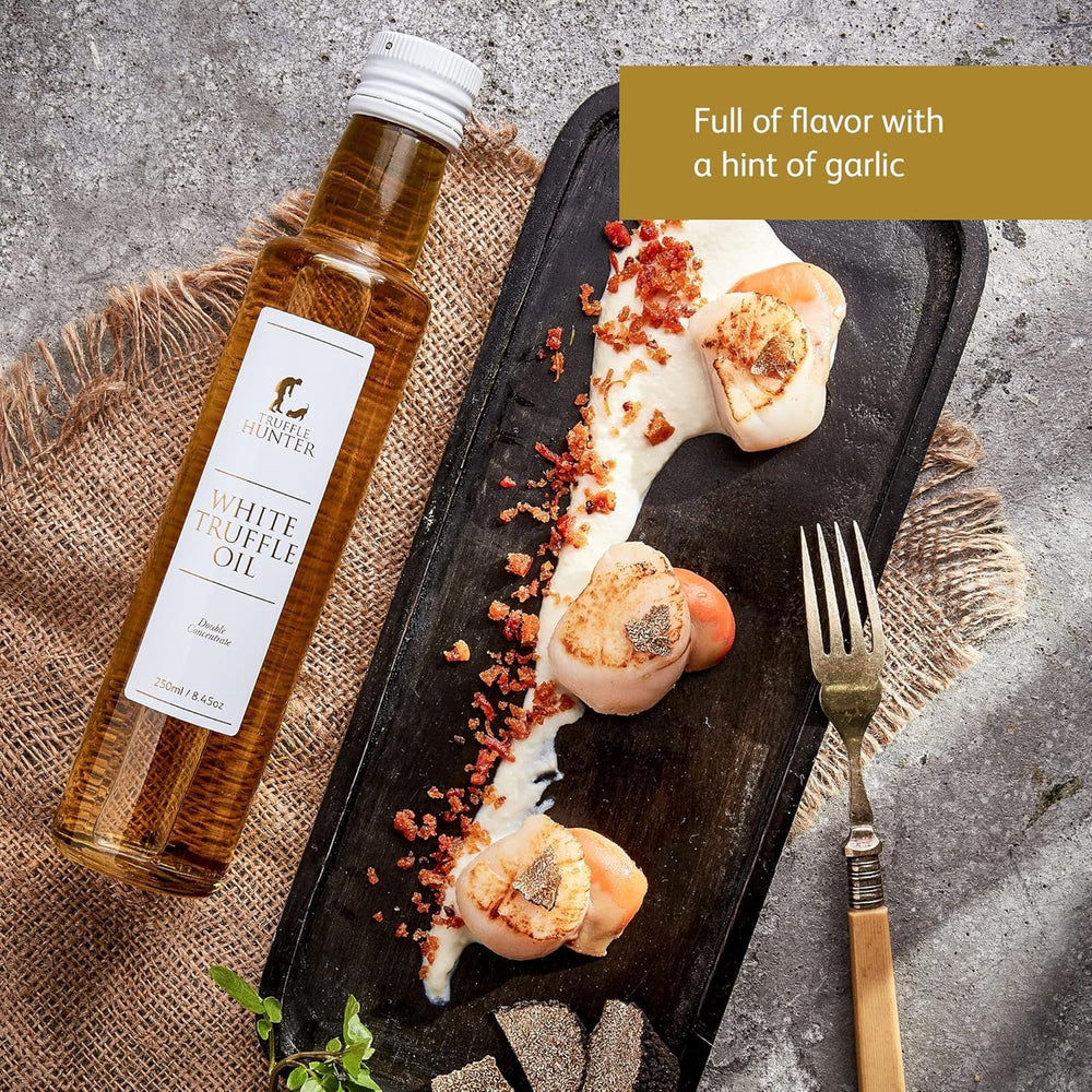 TruffleHunter white truffle oil glass bottle for cooking and flavoring