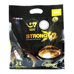 Trung Nguyen G7 Strong X2 3-in-1 coffee packets ready for quick use