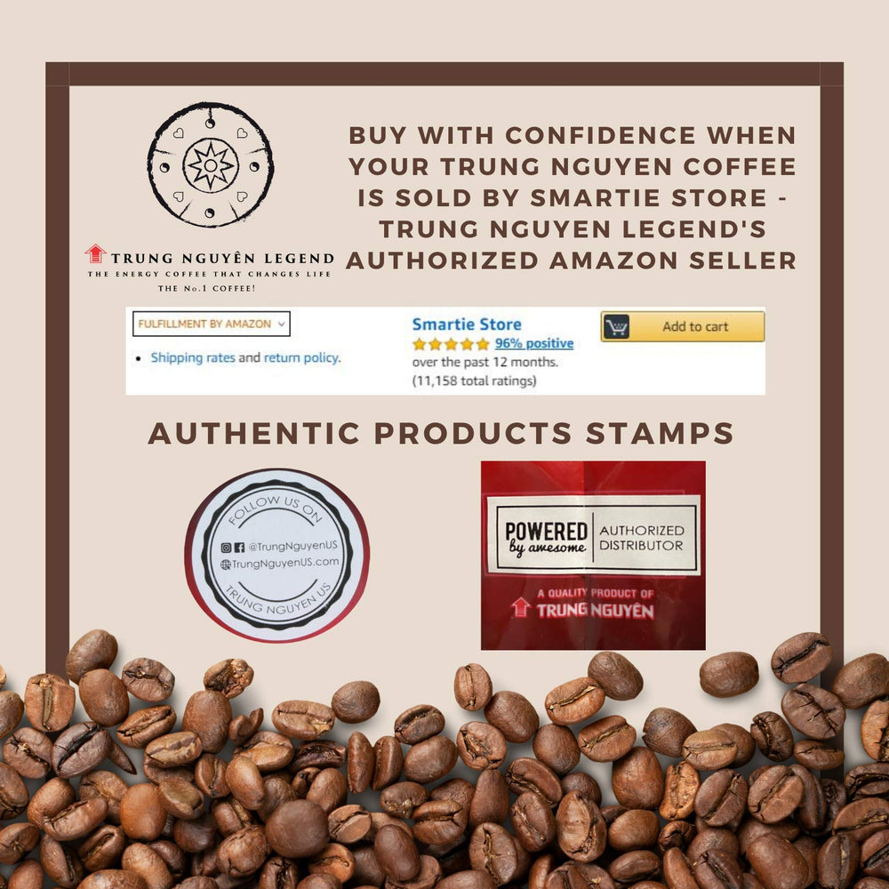 Trung Nguyen Gourmet Blend roast closeup—rich beans roasted for a bold cup.
