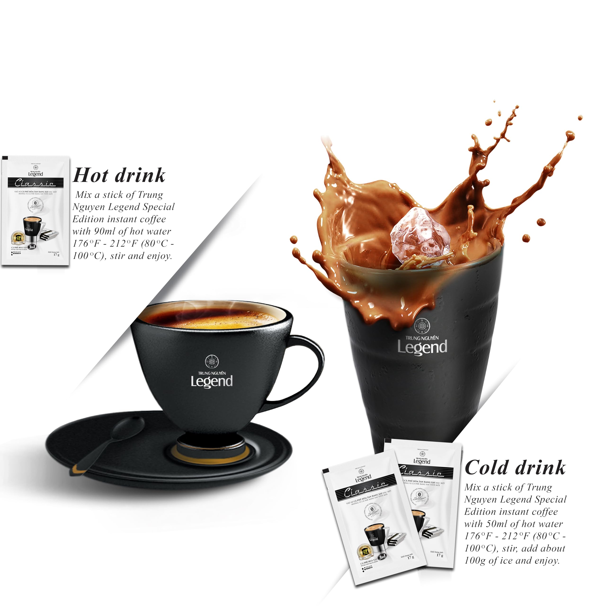 TRUNG NGUYEN LEGEND Classic aroma profile invites mindful tasting experiences.