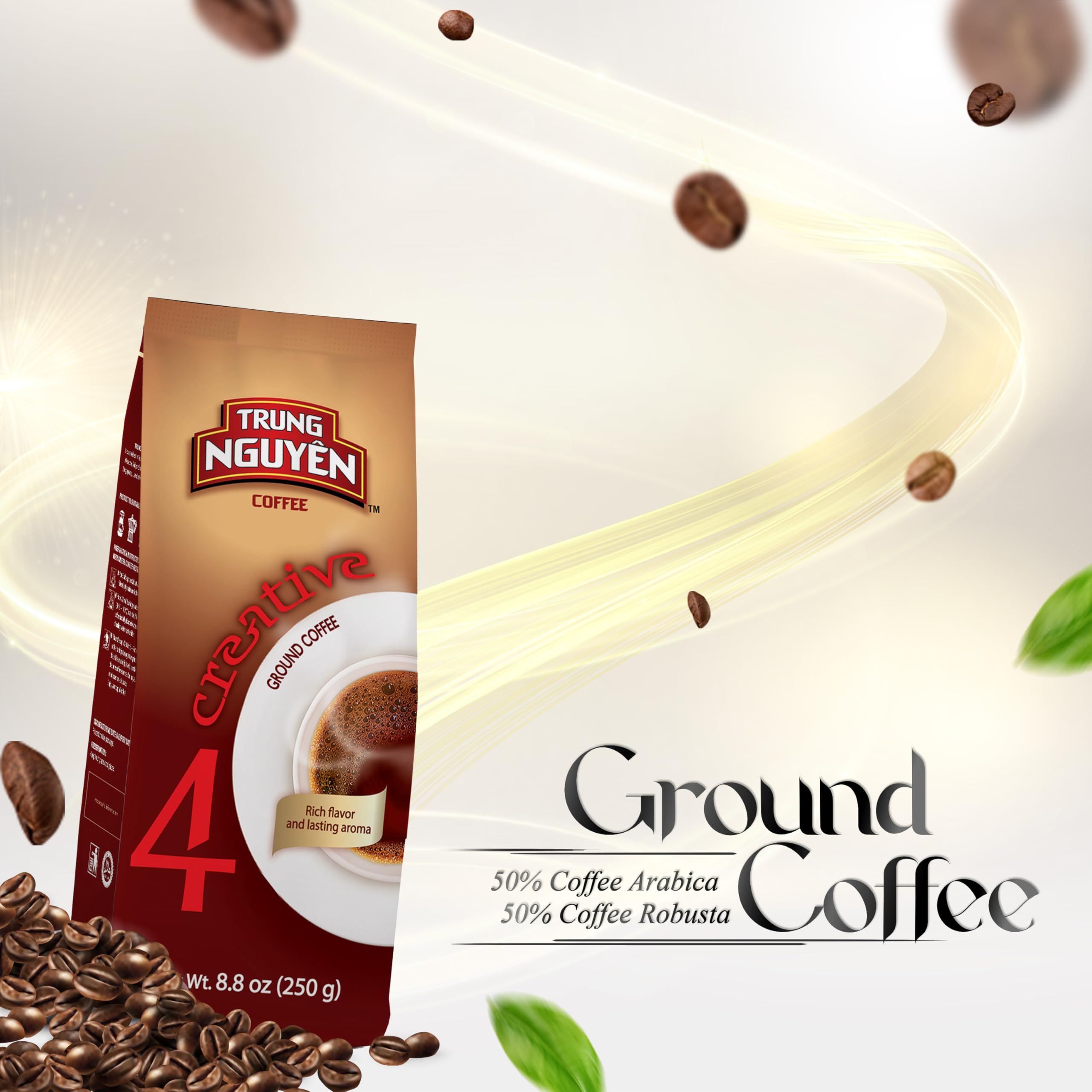 TRUNG NGUYEN LEGEND Creative 4 aroma steam cup emphasizing inviting fragrance and balanced notes