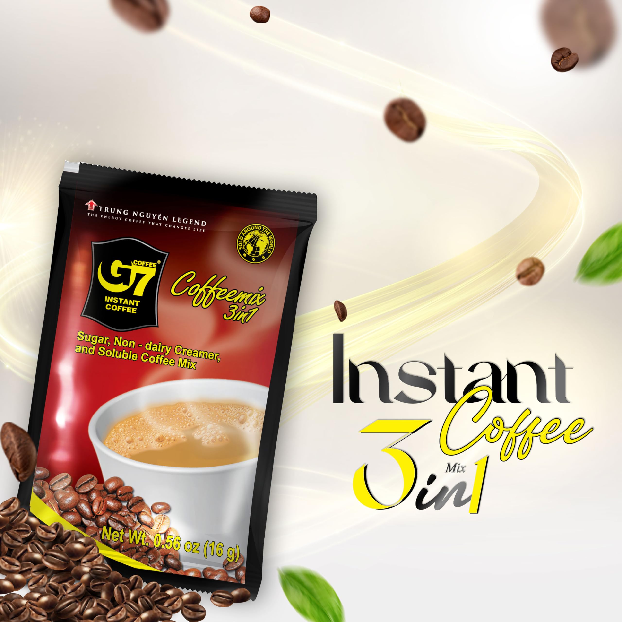 G7 3-in-1 sachets with creamer and sugar for on-the-go convenience