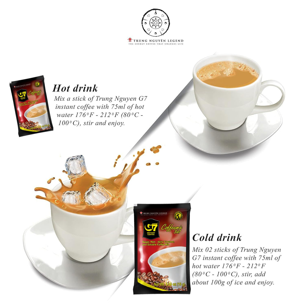 Single-serve sachet dissolves quickly in hot water for a satisfying cup
