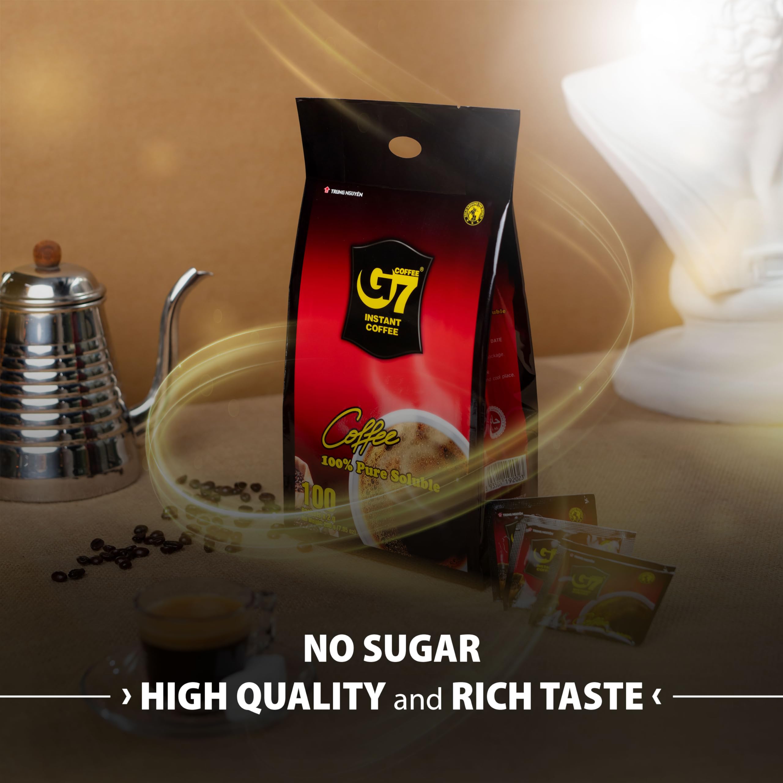 Pure Black sugar-free coffee without milk keeps flavor bold.