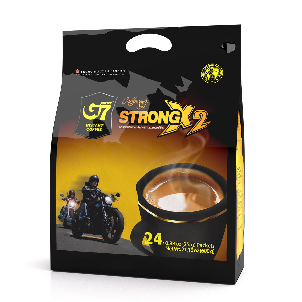 TRUNG NGUYEN LEGEND G7 strong x2 sticks pack for quick energy boost.
