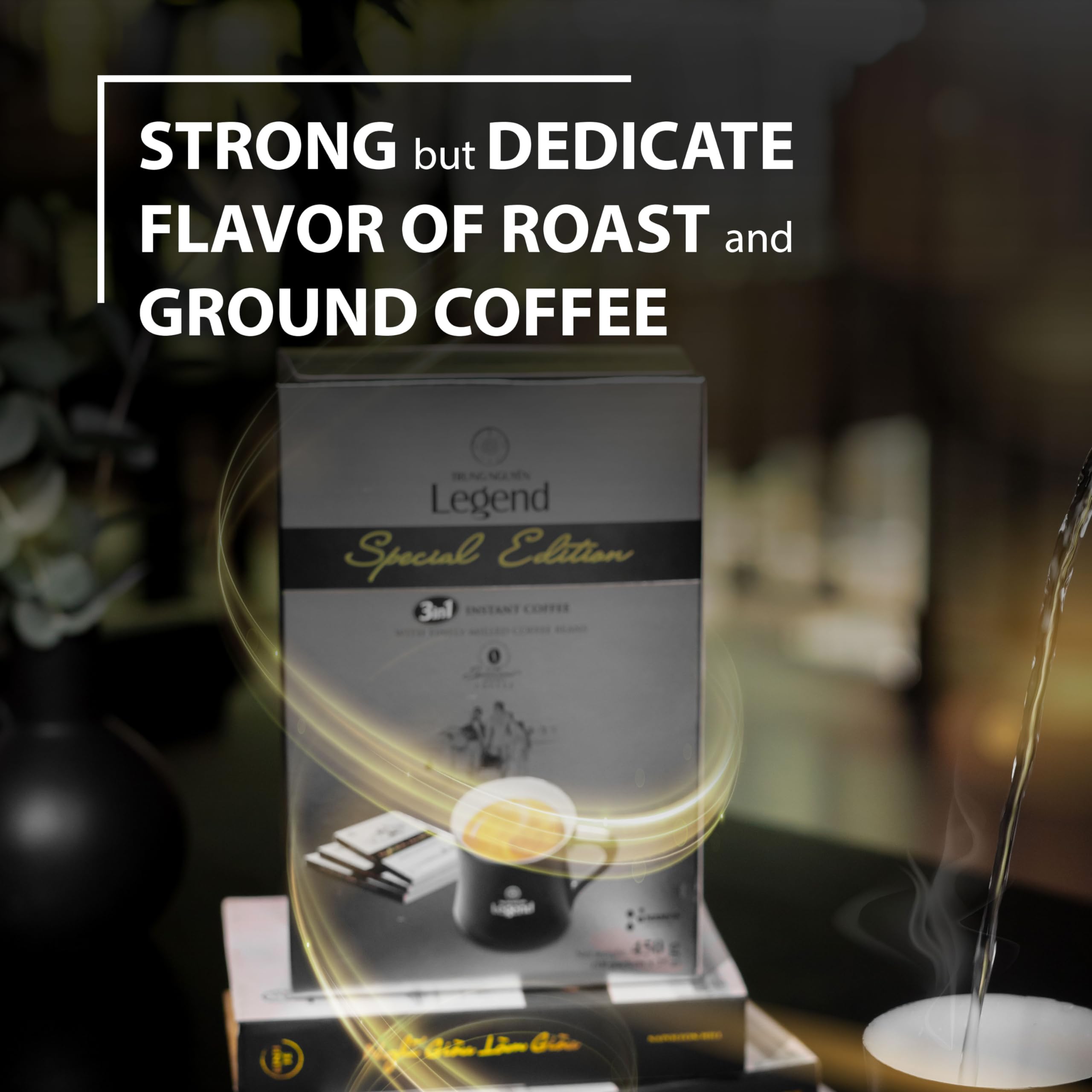 TRUNG NGUYEN LEGEND Nano+ technology logo highlighting enhanced flavor preservation.