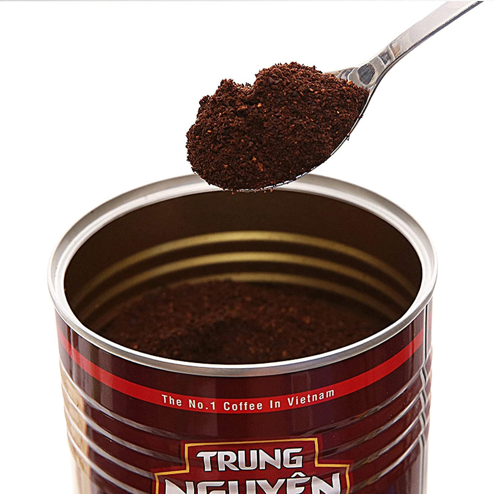 Trung Nguyen Premium Blend roasted beans deliver fragrant aroma and smooth body.
