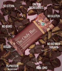 Truvani Chocolate Peanut Butter Bar packaging shown for on-the-go convenience