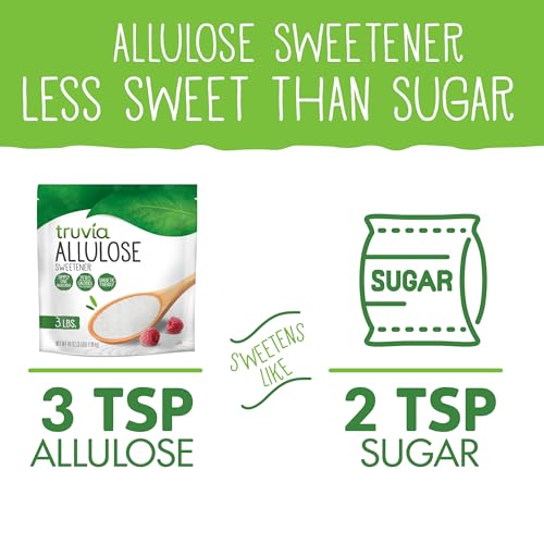 Truvia Allulose tea glass setup highlights easy, measured sweetness.